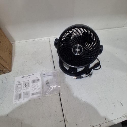 DREO PORTABLE TABLE TOP AIR CIRCULATOR FAN - 9" ROUND - 70FT TONG FLOW - 28DB LOW NOISE - 3 SPEED - 120° ADJUSTABLE TILT - BLACK (MODEL: DR-HAF002) image 3