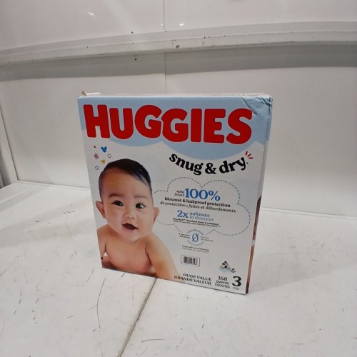 168PK HUGGIES SNUG AND DRY DIAPERS - SIZE 3 - WHITE image 2
