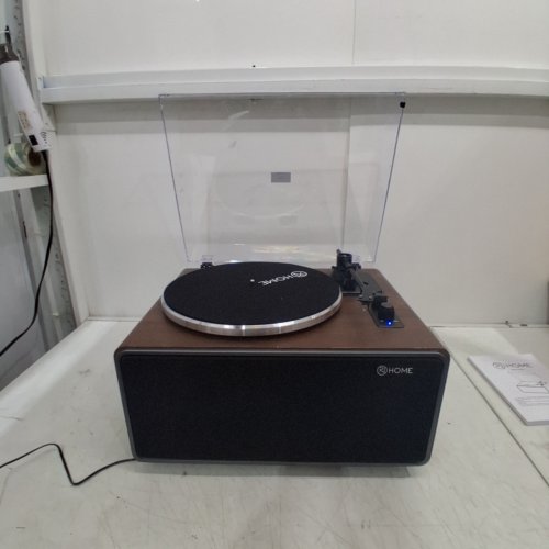 XJ-HOME BLUETOOTH VINYL RECORD PLAYER WITH BUILT-IN SPEAKERS - WOODGRAIN (MODEL: XJ-H01) image 2
