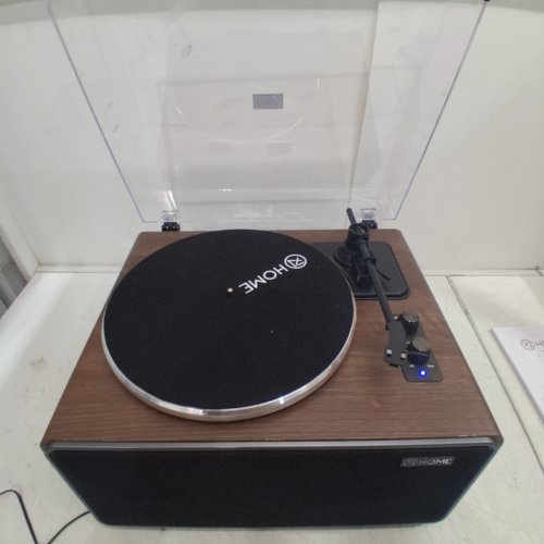 XJ-HOME BLUETOOTH VINYL RECORD PLAYER WITH BUILT-IN SPEAKERS - WOODGRAIN (MODEL: XJ-H01) image 4