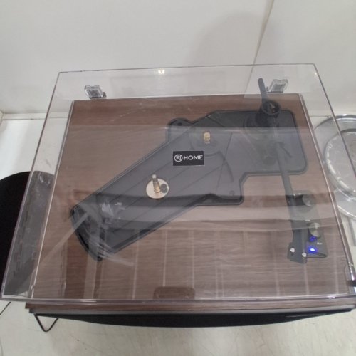 XJ-HOME BLUETOOTH VINYL RECORD PLAYER WITH BUILT-IN SPEAKERS - WOODGRAIN (MODEL: XJ-H01) image 9