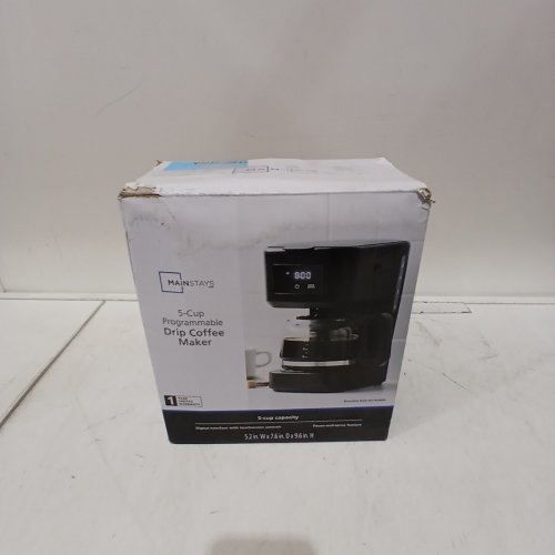 MAINSTAYS PROGRAMMABLE DRIP COFFEE MAKER - 5 CUP, 120 V, 650W - BLACK (MODEL: MS-202528) image 8