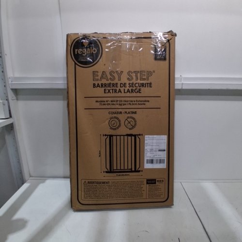 REGALO EASY STEP EXTRA WIDE METAL SAFETY GATE - 30X29-49" - PLATINUM GREY (MODEL: 1164 EP DS) image 3