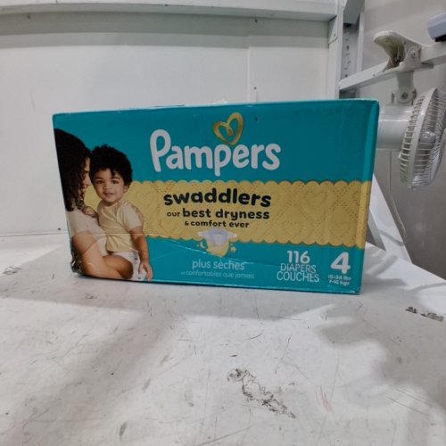 116PK PAMPERS SWADDLERS 360 LEAKPROOF DISPOSABLE BABY DIAPERS - SIZE 4 (15LBS- 34LBS)LBS) image 2