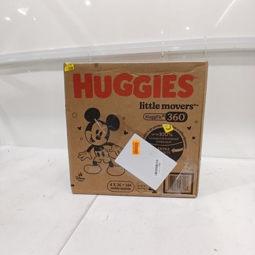 144PK HUGGIES LITTLE MOVERS DIAPERS, SIZE 4 image 2