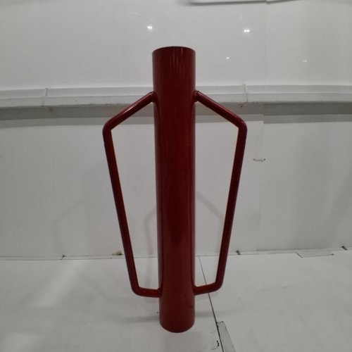 STEEL HEAD FENCE POST DRIVER WITH HANDLES - 24" X 3.5" - RED image 2