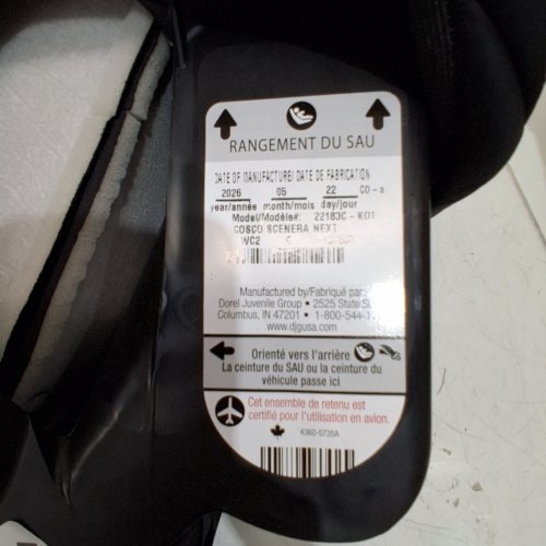 COSCO SCENERA NEXT CONVERTIBLE CAR SEAT - BLACKOUT (MODEL: 22183C-KOT) image 2