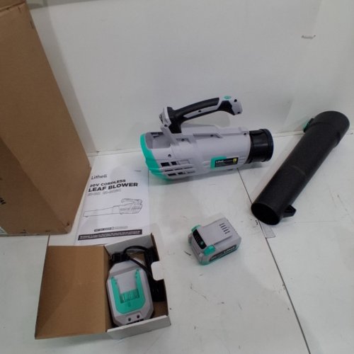 LITHELI 20V CORDLESS LEAF BLOWER BATTERY POWERED FOR CLEANING LEAVES-GREEN (MODEL:D07102150) image 3