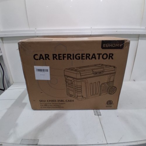 EUHOMY PORTABLE CAR REFRIGERATOR WITH WHEELS - 12V, 35L CAPACITY - BLACK (MODEL: CF003-35BL-CAEH) image 5