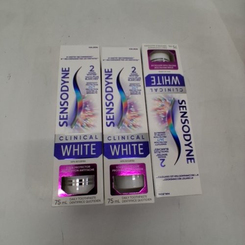 3PK SENSODYNE CLINICAL WHITE TOOTHPASTE SENSITIVITY PROTECTION STAIN PROTECTOR - 75 ML EACH image 2