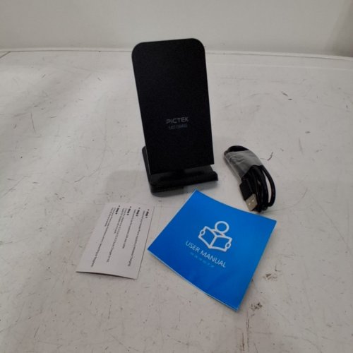 PICTEK FAST WIRELESS CHARGER STAND - 7.5W / 10W / 15W - BLACK (MODEL:PA082B) image 2