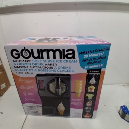 GOURMIA 6-IN-1 AUTOMATIC SOFT SERVE ICE CREAM AND FROZEN DRINK MAKER - 2 L/2.11 QT - BLACK (MODEL: GSI1060BK/4444017) image 10