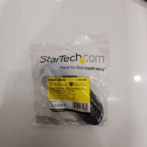 STARTECH POWER CORD EXTENSION - NEMA 5–15R TO NEMA 5–15P - 6FT - BLACK (MODEL: PAC1016) image 2