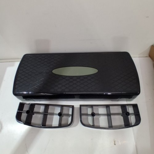 AMAZON BASICS AEROBIC EXERCISE STEP PLATFORM - BLACK\GREY image 2