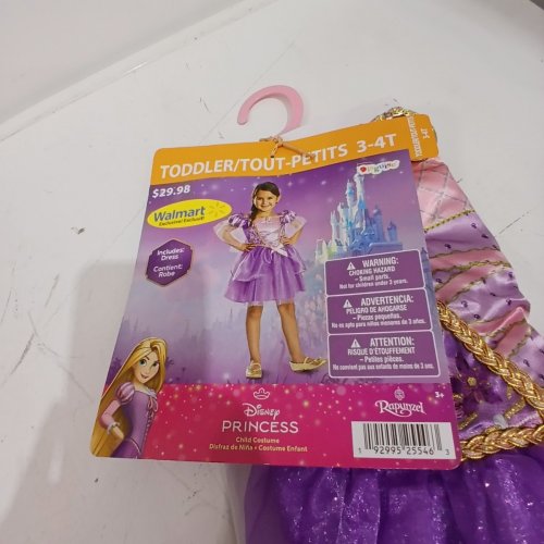 TODDLER GIRL DISGUISE TANGLED: RAPUNZEL COSTUME - 3-4T - PURPLE image 3