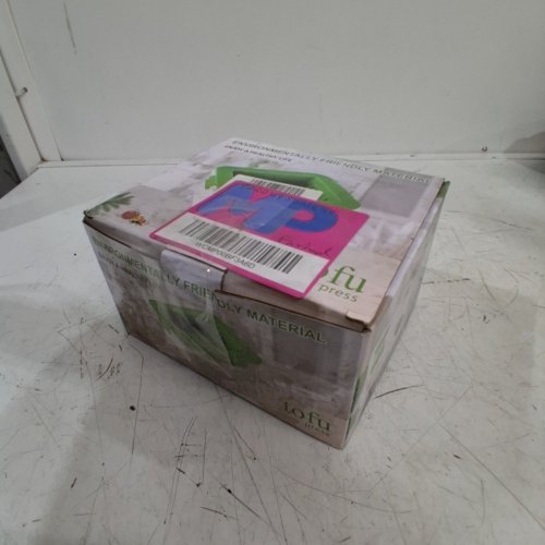 PORTABLE TOFU PRESS WITH DRAIN HOLES - WHITE/GREEN image 4