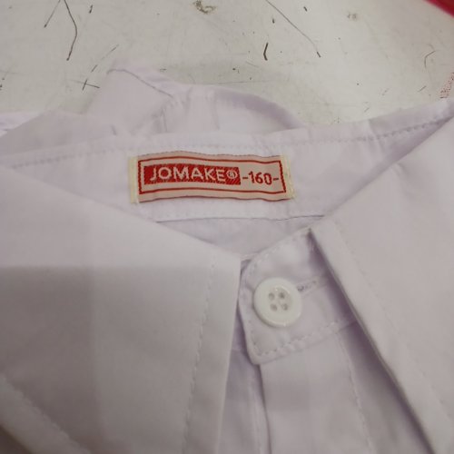 KIDS EURO BUTTON-UP SHIRT - 160CM/ LARGE 13-14 - WHITE image 2