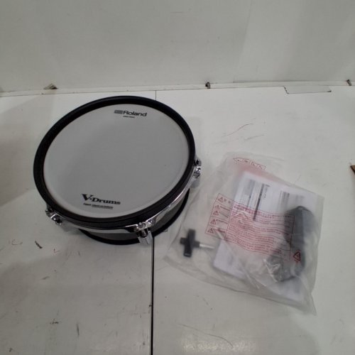 ROLAND ELECTRONIC DRUM PAD -10" X 4" TOM-BLACK/SILVER (MODEL: PDA100L-BK) image 2