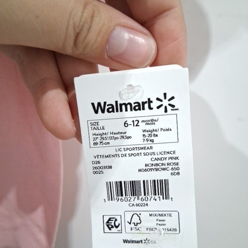 BABY'S MESSI ONESIE- 6-12M - CANDY PINK (STYLE: 26003138) image 3
