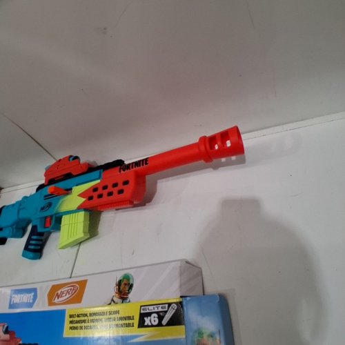 NERF FORTNITE STORM SCOUT BLASTER GUN - 6 BULLET CLIP - RED/GREEN/BLUE image 3