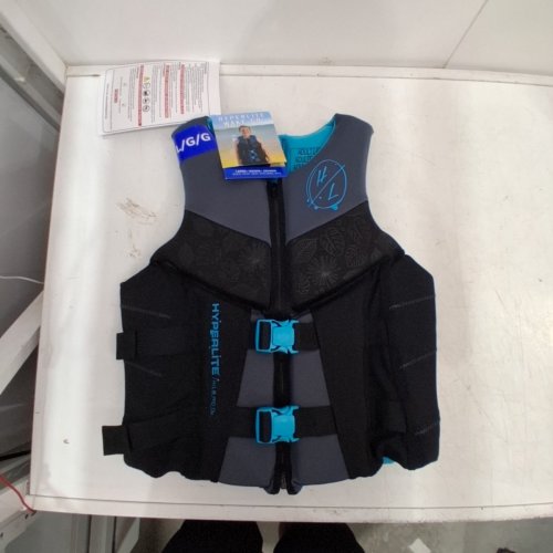 WOMEN'S HYPERLITE NEOPRENE PFD LIFE VEST WITH BUCKLE STRAPS - LARGE - BLACK/GREY/BLUE (MODEL: 3246/1819494) image 2