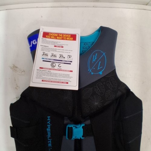 WOMEN'S HYPERLITE NEOPRENE PFD LIFE VEST WITH BUCKLE STRAPS - LARGE - BLACK/GREY/BLUE (MODEL: 3246/1819494) image 3