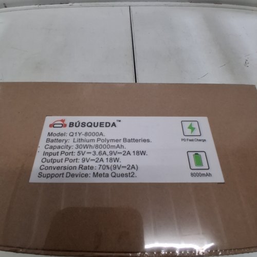 BUSQUEDA ELITE STRAP WITH BATTERY FOR OCULUS QUEST 2 - 8000MAH - WHITE (MODEL: Q1Y-8000A) image 3