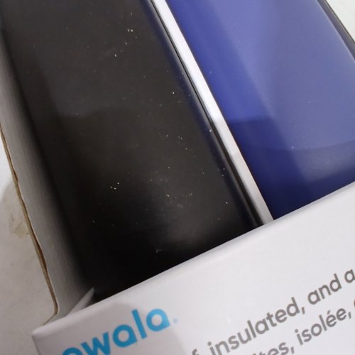 2PK OWALA STAINLESS STEEL WATER BOTTLES - 24OZ - BLACK/PURPLE (MODEL: 1965314) image 3