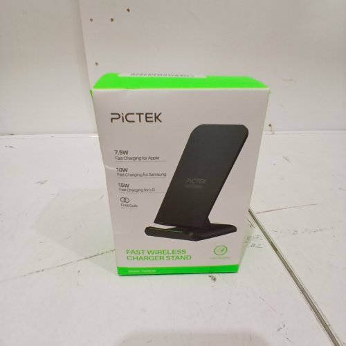 PICTEK FAST WIRELESS CHARGER STAND - 7.5W / 10W / 15W - BLACK (MODEL:PA082B) image 2