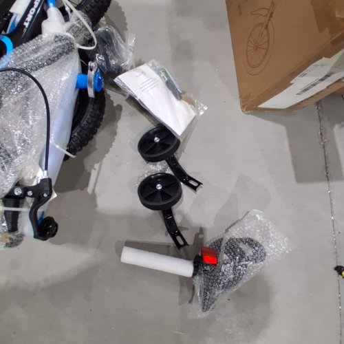 KIDS BIKE WITH TRAINING WHEELS - 12" - BLUE (MODEL: KB-WY012) image 3