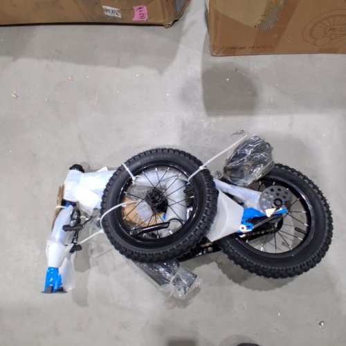 KIDS BIKE WITH TRAINING WHEELS - 12" - BLUE (MODEL: KB-WY012) image 4
