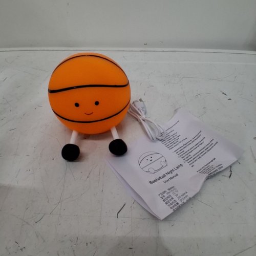 MINI RECHARGEABLE BASKETBALL NIGHT LAMP - ORANGE/BLACK image 2