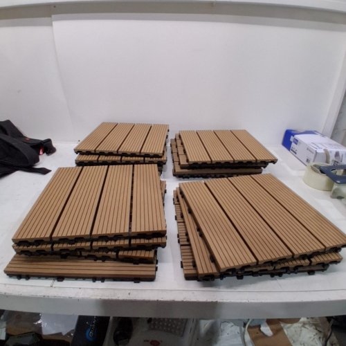 16PC GOLDEN SELECT COMPOSITE DECK TILES - 11" - BROWN (MODEL: 2008954) image 2