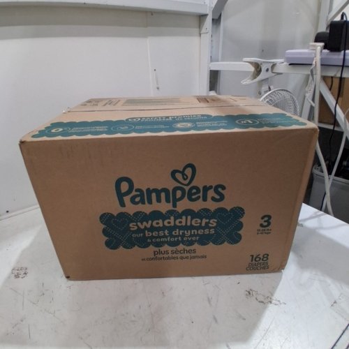 168PK PAMPERS SWADDLERS DISPOSABLE DIAPERS - SIZE 3 (16-28LBS) image 2