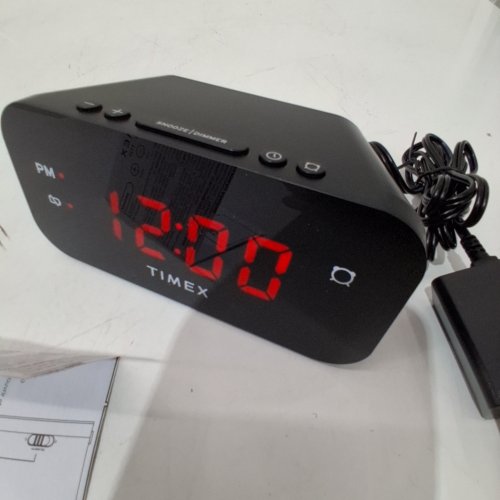 TIMEX DIGITAL ALARM CLOCK - BLACK - (MODEL:T121B) image 2