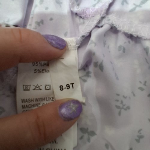GIRLS FLOWY FLORAL DRESS - 8T-9T - PURPLE (STYLE: 31IU27KR3HGK) image 3