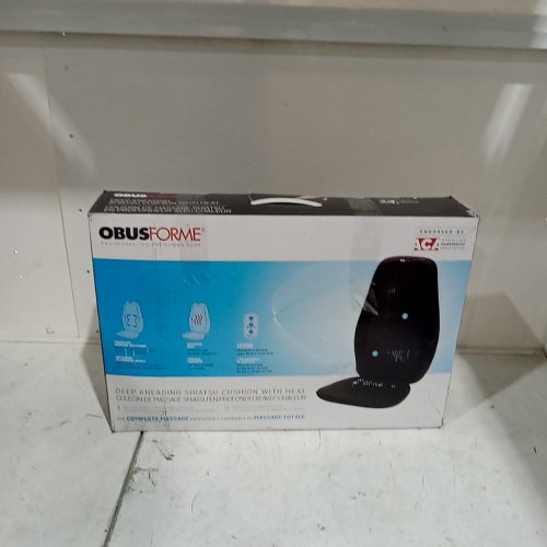 OBUSFORME DEEP KNEADING SHIATSU MASSAGE CUSHION WITH HEAT - 3 MASSAGE ZONES - BLACK (MODEL: SM-SMC-05) image 7