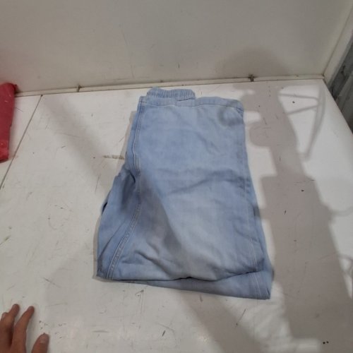 GAP DRAWSTRING MID RISE KNIT EASY BAGGY JEANS - XXS - LIGHT BLUE image 3