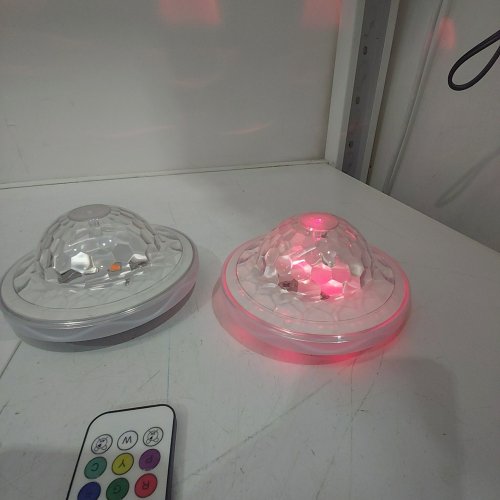 2PK SOLAR FLOATING POOL LIGHTS WITH REMOTE - CLEAR/WHITE image 2