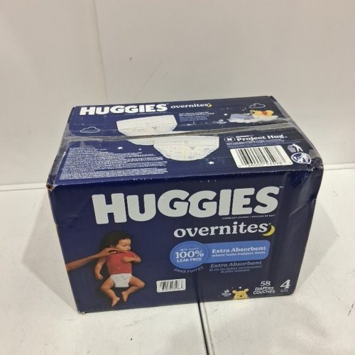 58PK HUGGIES OVERNITES DISPOSABLE DIAPERS - SIZE 4 (22-37LBS) - WINNIE THE POOH image 2
