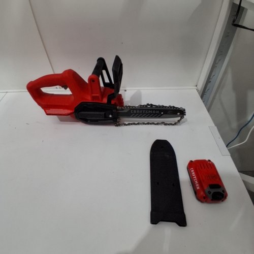 CRAFTSMAN V20* CORDLESS 10" CHAINSAW WITH RECHARGEABLE BATTERY AND CHARGER - RED/BLACK (MODEL: CMCCS610) image 2