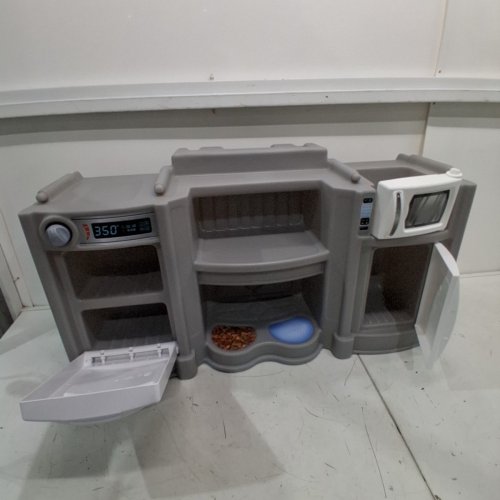 STEP2 FUN WITH FRIENDS INDOOR/OUTDOOR KIDS KITCHENETTE PLAYSET - AGES 2+ - 35.8" X 12.5" X 41" - GREY (MODEL: 423699) image 7
