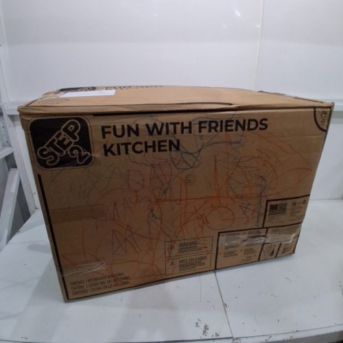 STEP2 FUN WITH FRIENDS INDOOR/OUTDOOR KIDS KITCHENETTE PLAYSET - AGES 2+ - 35.8" X 12.5" X 41" - GREY (MODEL: 423699) image 8