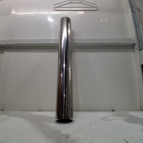 CHROME AUTOMOTIVE EXHAUST STRAIGHT PIPE - 30" LENGTH; APPROX. 4" DIAMETER - CHROME image 2