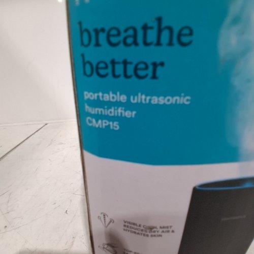 HOMEDICS ON-THE-GO PORTABLE ULTRASONIC HUMIDIFIER - 8.5 OZ - BLACK (MODEL: UHE-CMP15AWT-CA) image 2