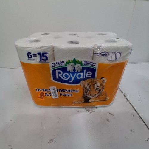 6PK ROYALE ULTRA STRENGTH 2PLY PAPER TOWEL ROLLS WITH HANDY HALF SHEETS - 332.6SQFT image 2