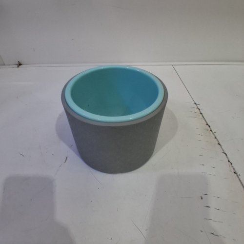 FOAM ROLLER - 5" WIDE - 6.5" DIAMETER - GREY/AQUA image 2