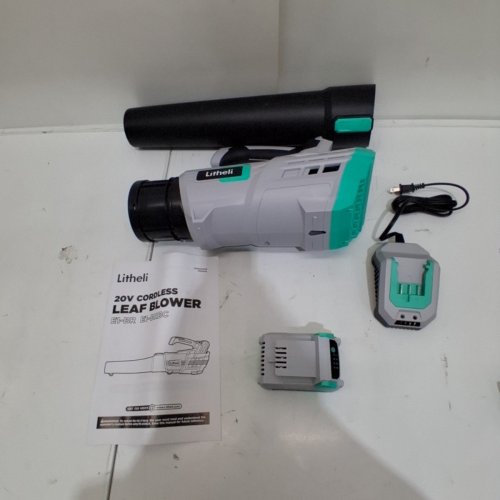 LITHELI 40V CORDLESS LEAF BLOWER BATTERY POWERED FOR CLEANING LEAVES-GREEN (MODEL:D07102150) image 3