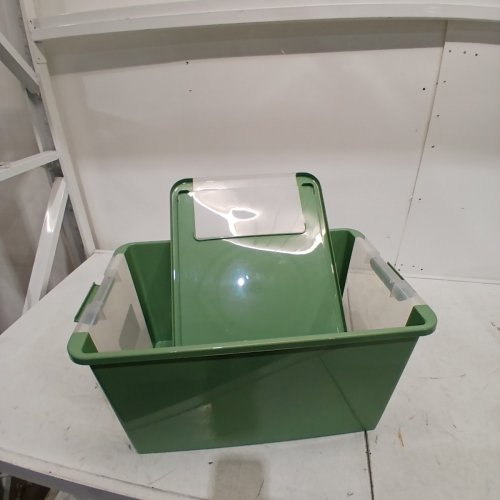 BRIGHTROOM LATCHING VERSATILITY STORAGE BOX - SMALL - 14 5/8" X 10 5/8" X 7 3/4" - GREEN image 4