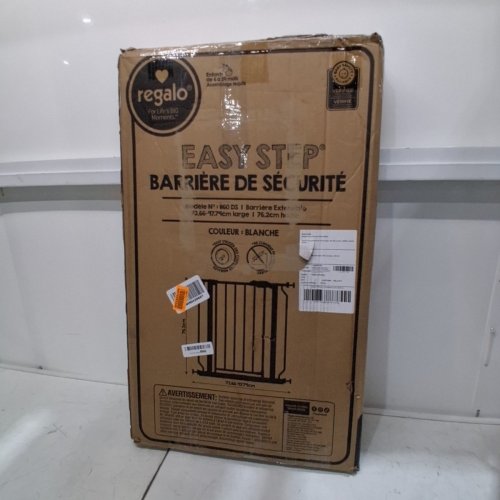REGALO EASY-STEP METAL WALK-THROUGH SAFETY GATE, 30" X 29'' - 38.5'' - WHITE (MODEL: 1160) image 6